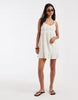 Hollister strappy floaty mini dress in yellow and blue stripes