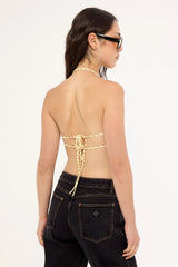 Motel Kindos Top Micro Polka Butter Yellow