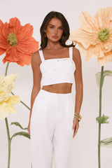 Summer Reverie Crop Top White