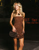 South Beach bandeau knit mini beach dress with sequin detail in brown