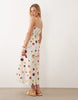 Abercrombie & Fitch dipped waist maxi dress in floral placement