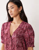 Miss Selfridge printed spun smock dress in pink paisley