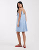 JJXX strappy denim mini dress in blue