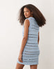 crochet knit summer dress in ecru