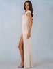 Oh Polly modal sweetheart neck cap sleeve draped detail maxi dress in ivory