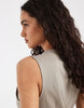& Other Stories sleevless jersey maxi dress with back split in brown