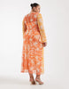 Never Fully Dressed Plus Cairo reversible mesh midaxi dress in orange sol print