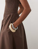 Abercrombie & Fitch dipped waist maxi dress in brown