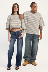 Lioness Bloom Short Sleeve Ash Stripe