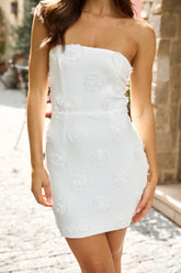 LILISROSE Favorite Melody Strapless Mini Dress White