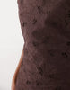 Mango cotton mix sleeveless embroidered mini dress in brown