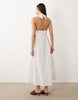Nobody's Child Hallie broderie halter neck a-line midi dress in white