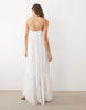 Mango Teen tiered strappy maxi dress with embellished trim in white