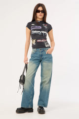 Neovision Fury Baby Tee Washed Black