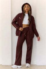BASE Fleece Zip Up Hoodie Brown