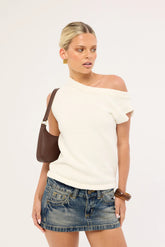 Luck & Trouble Ella Knit Top White