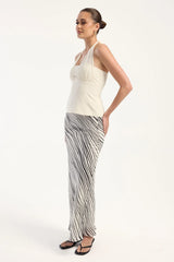 Perfect Stranger Elodie Maxi Skirt Black/White Stripe