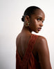 Topshop cotton deep v lace trapeze mini dress in rust
