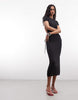 Frankies Bikinis x Jennie Kim open back knit midi dress in black
