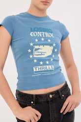 Thrills Losing Control Club Tee Storm Blue