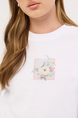 Perfect Stranger Vintage Bloom Oversized Tee White