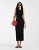 & Other Stories sleevless jersey maxi dress with back split in black