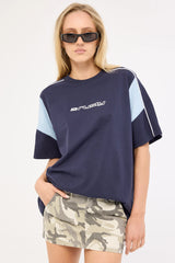 Rusty New Break 220 Oversize Tee Navy Blue