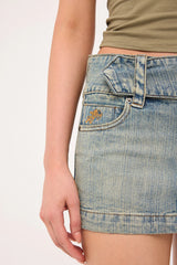 Worship Nostalgia Micro Skirt Dirty Streaky Fade
