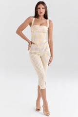 gingerbread gingham capri trousers