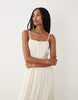 Miss Selfridge lace insert maxi dress in ivory