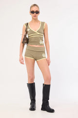Worship Major League Wrap Top Kelp