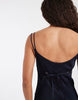 & Other Stories satin bias cut maxi dress in navy blue