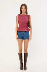 Thrills Sadie High Rise Micro Short Deep Vintage Blue