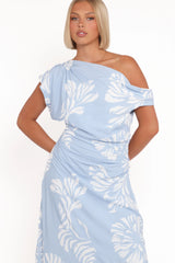 Apryl Midi Dress - Shell Print