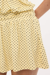 Motel Ramira Dress Micro Polka Butter Yellow