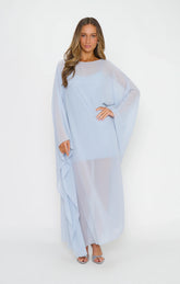 Olsen Maxi Dress ~ Steel Blue Chiffon