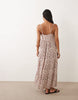 JDY Petite cami maxi dress in red paisley print