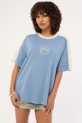 Rusty Bullet Brooks Oversize Tee Dusty Blue