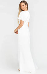 Rome Twist Gown ~ Ivory Luxe Satin