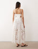 ARRANGE cotton paneled cut out broderie maxi dress in white