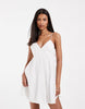 ONLY embroidery detail mini dress in white