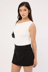 Luck & Trouble Marcia Mid Rise Skirt Black