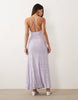 devore strappy maxi dress with tie detailing in lilac