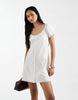 Cotton On Eliza babydoll button down mini dress in white