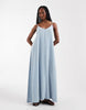 ONLY Tall chambray maxi dress in light blue