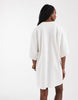 Tall batwing T-shirt mini dress in stone