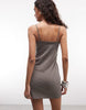 Weekday v neck cami mini dress in gray