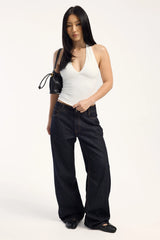 L&t Recycled Sylvia Halter Top White