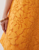 Petite lace mini shift dress in orange spritz