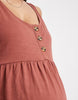 Mamalicious Maternity 2 function nursing button up mini sundress in burgundy